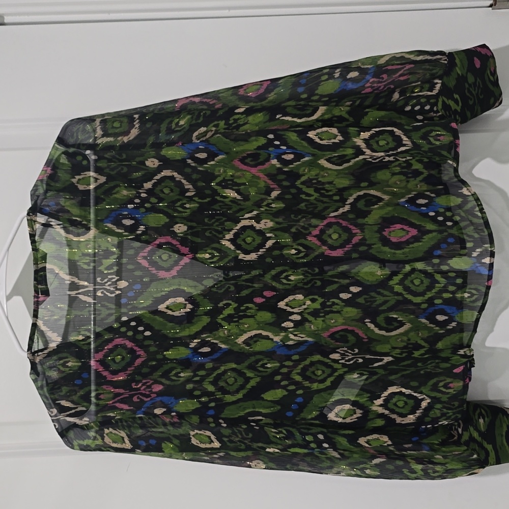 Zara Multicolor Patterned Ruffle Blouse - Picture 8 of 9